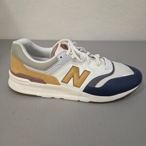 New Balance 997H Men's Size 13 White Navy Tan Lifestyle Sneakers Shoes